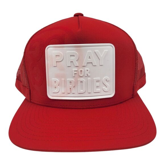 G/FORE Golf Pray for Birdies Hat Cap Trucker Preppy Brand New Red White - Picture 1 of 10